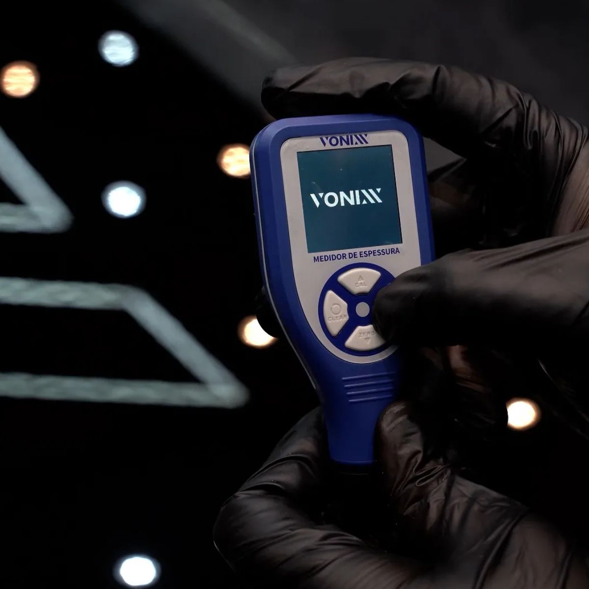 Medidor de Verniz Pro Medidor de Espessura Camada Polimento Automotivo Alta Precisão Visor Colorido