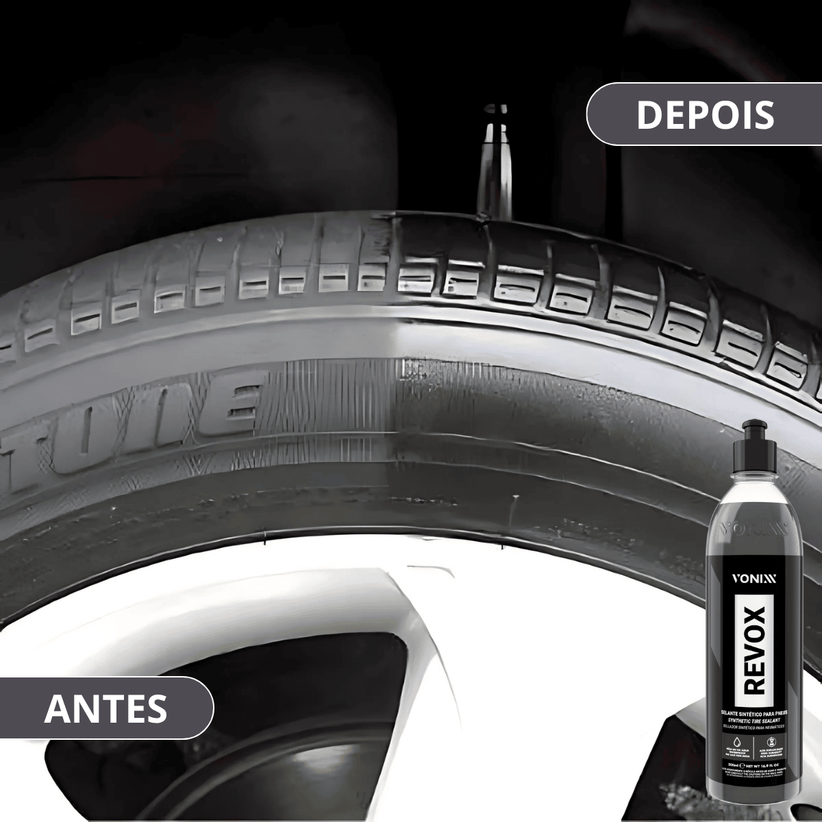 Revox Selante Para Pneus Pretinho 500ml