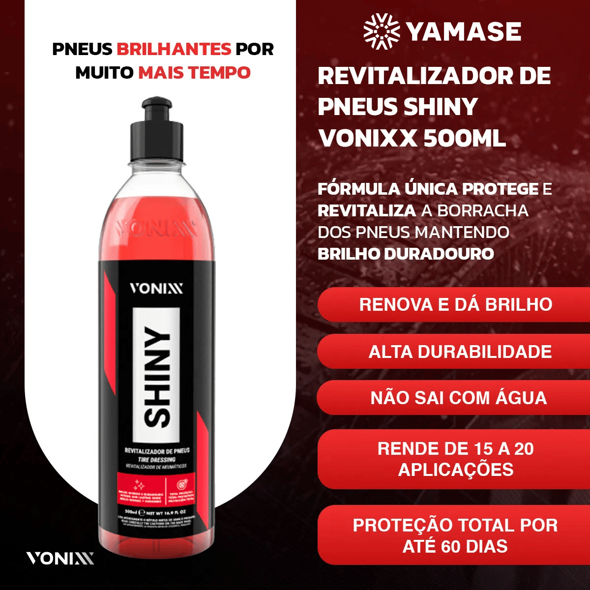 Shiny Pneu Pretinho Brilho Molhado 500ML